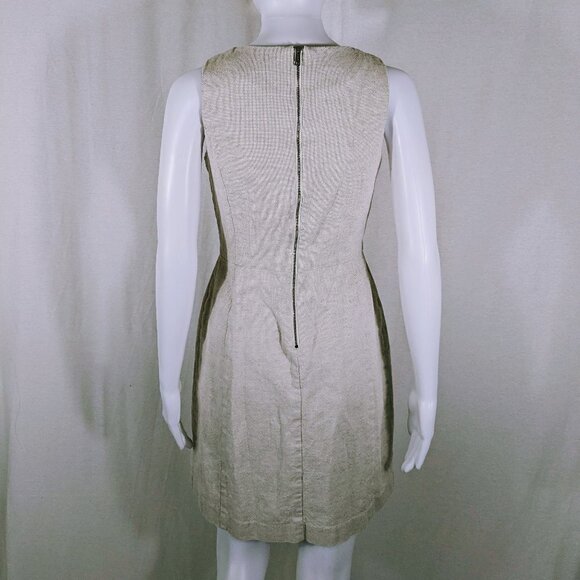 Tommy Hilfiger White and Tan Sheath Sleeveless Dress Size 0 - Picture 3 of 6
